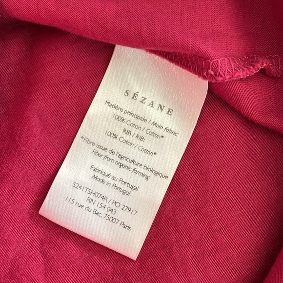 Love love LOVE! Pretty Sezane tee RARE M 💋 - Picture 5 of 6
